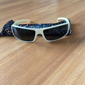 Electric Visual White Wrap Sunglasses